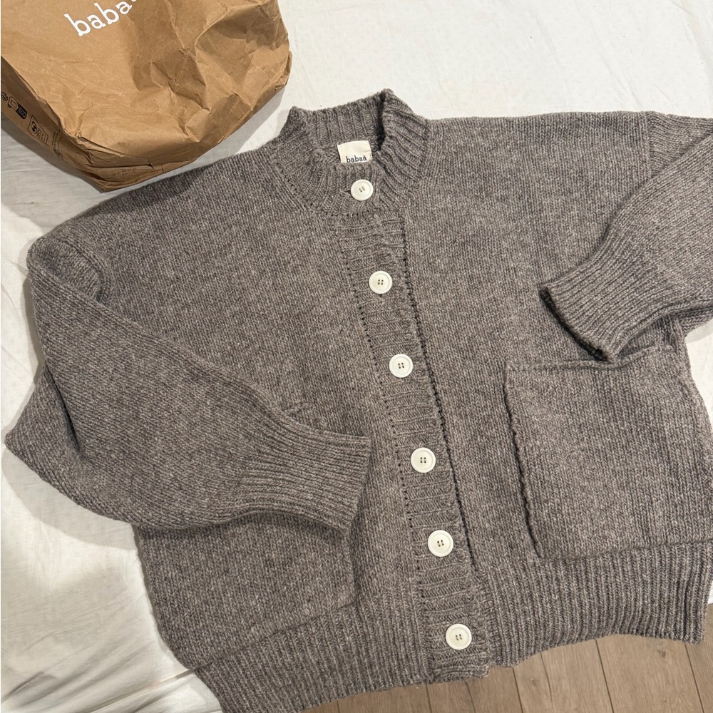 Babaa no11 wool Cardigan Sweater - Picture 2 of 6